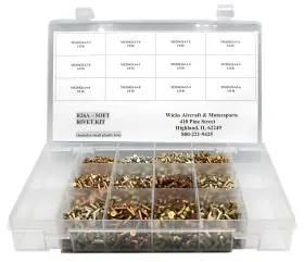 R26A WICKS AIRCRAFT Countersunk Head Solid Rivet Kit