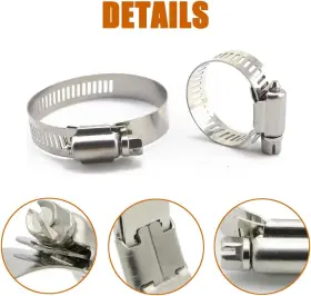 WORM-GEAR-HOSE-CLAMPS-12PCS XM Ispinner Steel Clam #3
