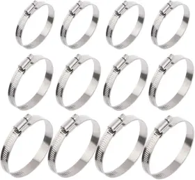 WORM-GEAR-HOSE-CLAMPS-12PCS XM Ispinner Steel Clam