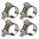 AKIHISA 4 Pack 20-22Mm Range T-Bolt Hose Clamps,304 Stainless Steel Heavy Duty A