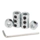 Zeberoxyz 8pcs 1/4" Bore Shaft Collars Sets-Screw Style Zinc 1/4", Silver