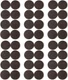 Furnigear Felt Furniture Pads for 1-1/2" Round 48pcs, Brown - 