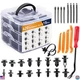 GOOACC 635-Piece Car Push Retainer Clips & Fasteners Set - 16 Sizes, Tool & Ties