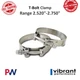 Vibrant 2792 Stainless Steel T-Bolt Clamps Pair Clamp Range: 2.520"-2.750"