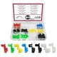 Lyxheth 80PCS Door Lock 0.93*0.66inches, White，Black，Red，Green，Yellow，Blue 