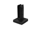 Frameless Fence Clamps Square Surface Mount for 3/8" - 9/16" Glass - Matte Black