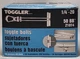 Toggler SnapToggle 25014 Toggle Bolt, 1/4-20 Thread, Carbon Steel, Zinc