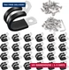 Taiss 50PCS 3/8 Inch Cable Clamps 304 Stainless Steel Rubber Cushion Insulated W