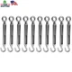 Yinpecly 10PCS M8 Turnbuckle Hook and Eye 304 Stainless Steel Turnbuckle Wire Ro