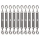 FVIEXE 10Pack M6 Turnbuckle Hook and Eye Stainless Steel Cables Wire Turnbuck...