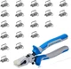 Key Fob Pliers Set with 20 Hardware Kits and Keychain Split Rings