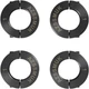 AZSSMUK 1" Bore Double Split Shaft Collar Black Oxide Set Screw 1", 