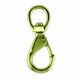 Everbilt 13/16 in. x 3-3/4 in. Solid Brass Swivel Spring Quick Snap Hook 43854