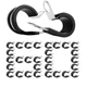 WYSIWYKA 60PCS 3/4 Inch Stainless Steel Cable Clamps Black-60PCS-3/4 inch 