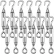 Hedume 12 Pack M4 Hook & Eye Turnbuckle for Cable Wire Rope Tension, Silver 