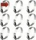 ZIPCCI Hose Clamp, 2 Inch Stainless Steel Worm Gear Fuel Line Clamps for Water P