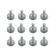 RLECS 12PCS Hard Rubber Transparent Adjustable Furniture Feet M6, 