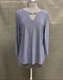 Nine West Women's Navy Blue Keyhole Ring Neck Knit Top Size Large NWT