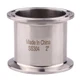 DERNORD Sanitary Spool Tube with Clamp Length: 2 inches, Silver