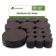 COVERCORNER Felt Furniture Pads 68PCS Value Pack Round Dark Brown, Brown 