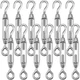 Hedume 12 Pack M4 Hook & Eye Turnbuckle for Cable Wire Rope Tension, 304 Stainle