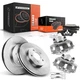 A-Premium Pair Brake Rotor & Ceramic Pads + Calipers Front for Ford Escape Mazda