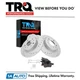 TRQ Performance Rear Brake Pad & Rotor Kit Performance Ceramic Fits Saab