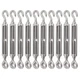 FVIEXE 10Pack M6 Turnbuckle Hook and Eye, Stainless Steel Cables Wire Turnbuc...
