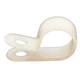 Dolphin Components Cable Clamp, Nylon 6/6, 3/8 in Bundle Dia., White, 100 PK