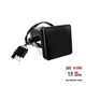 15 LED Brake Light Trailer Hitch Cover, Smoked Lens Square Brake Tail Black
