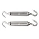 Hoomuda M6 Super Heavy Duty Stainless Steel 316 Hook to Hook Turnbuckle, 2 Pi...
