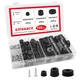 smseace 160PCS(3 Sizes) Black Rubber Feet for Cutting Board, 3 Sizes -160Pcs 