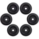 6 Cargo Trailer Ramp Door Replacement Black Rubber Bumper 2.5" Round 6pc