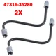 2pc For Toyota 4Runner FJ Cruiser Left Front Brake Line/Tube Hose To Caliper 473