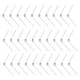 BENECREAT 30pcs Stainless Steel Small Torsion Spring, 0.2mm 58x3mm, black 
