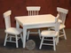 Dollhouse Miniature Kitchen Table Chair Set White 1:12 scale C175 Dollys Gallery