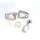 Mikimoto Estate Akoya Pearl Cufflinks + Tie Pin Set Sterling Silver 7.20 mm M384 Mikimoto Estate Akoya Pearl Cufflinks + Tie Pin Set Sterling Silver 7.20 mm M384