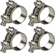 AKIHISA T-Bolt Hose Clamp,26-28mm OD Range 304 26-28mm 4pack, Metallic 