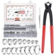AKIHISA 360Pcs 16 Sizes Single Ear Hose Clamps, 5.3-36.1mm Stainles... Fast Ship