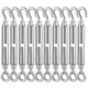 MBAIYO 10 Pack M8 Turnbuckle Hook and Eye, 304 Stainless Steel Heavy Duty Tur...