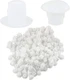 Tegg Screw Caps Cover 100PCS 5mm(3/16Inch) Flush Type White Plastic 
