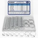 RASKOO 46PCS Premium Adjustable Stainless Steel Hose Clamps Kit, 7 Silver 