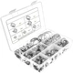 JacobsParts 60pcs Adjustable Hose Clamps Worm Gear Stainless Steel Clamp Asso...