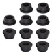 10 pcs 3/4" Drill Hole，3/8" ID Black Silicone Top hat Rubber Grommets for Wir...