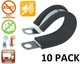 Ancor 10pcs 1" Cushion Clamp Rubber Cable Hose Stainless Steel Marine Boat RV