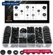Vrupin 188 Pcs Rubber Grommets Kit - Rubber Washers for Wiring - 10 Different Si