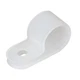 Teansic 200pcs White Nylon R-Type Cable Clamp 1/2 INCH 200PCS U-Type, 