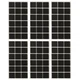 Furnigear Non Slip Furniture Pads - Self 1" Square 108pcs, Black, Dark Brown