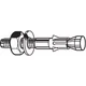 Wedge Anchor, 1/2" Dia., 3-3/4" L, 18-8 Stainless Steel Plain, 10 PK Wedge Anchor, 1/2" Dia., 3-3/4" L, 18-8 Stainless Steel Plain, 10 PK