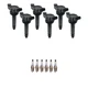 Hitachi 6 Ignition Coil 6 Denso Double Platinum Spark Plugs Kit For Camry V6